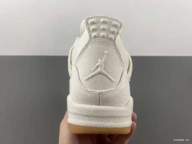 Cheap Kickmax Air AO2571-100 4 Jordan 'White' x Levi's 0609
